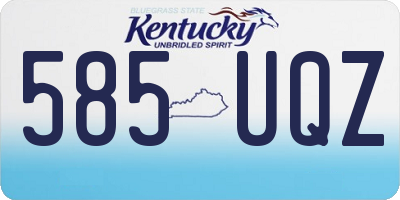 KY license plate 585UQZ
