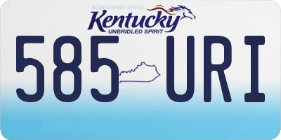 KY license plate 585URI