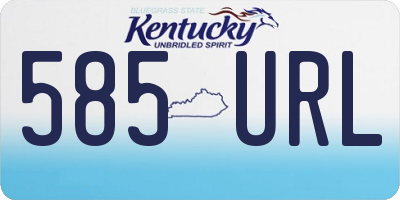 KY license plate 585URL