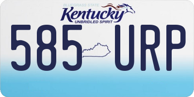 KY license plate 585URP