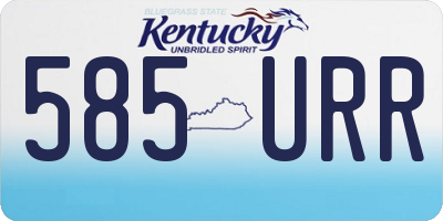 KY license plate 585URR
