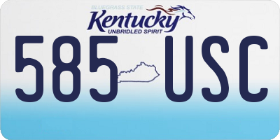 KY license plate 585USC