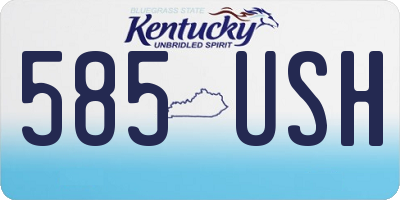 KY license plate 585USH