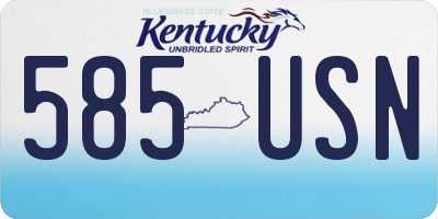 KY license plate 585USN