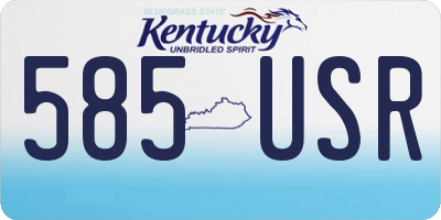 KY license plate 585USR