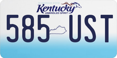 KY license plate 585UST