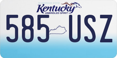 KY license plate 585USZ