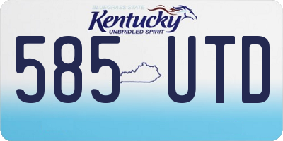 KY license plate 585UTD