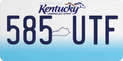 KY license plate 585UTF