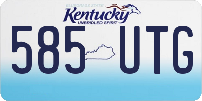 KY license plate 585UTG