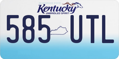 KY license plate 585UTL