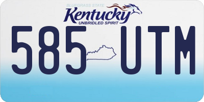 KY license plate 585UTM