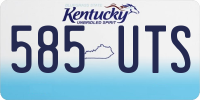 KY license plate 585UTS