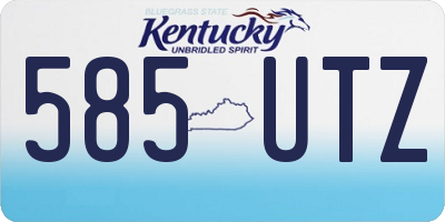 KY license plate 585UTZ