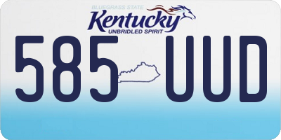 KY license plate 585UUD
