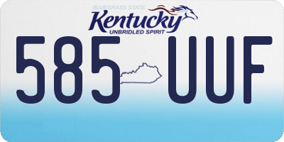 KY license plate 585UUF
