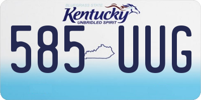KY license plate 585UUG