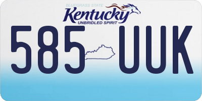 KY license plate 585UUK