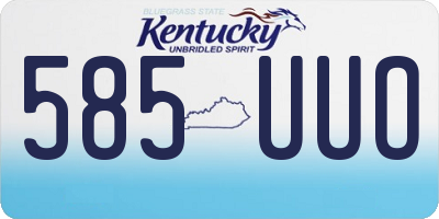 KY license plate 585UUO