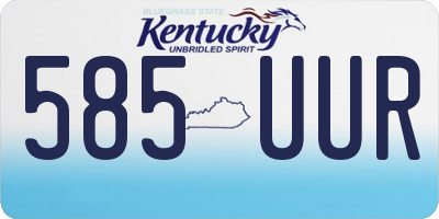 KY license plate 585UUR