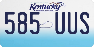 KY license plate 585UUS