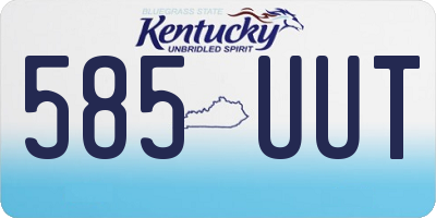KY license plate 585UUT