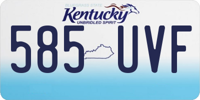 KY license plate 585UVF