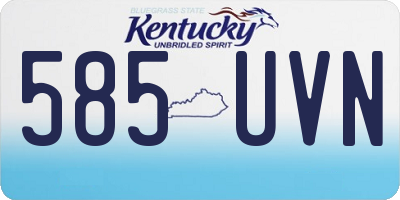KY license plate 585UVN