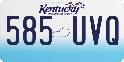 KY license plate 585UVQ