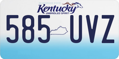 KY license plate 585UVZ