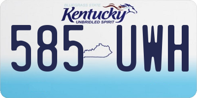 KY license plate 585UWH