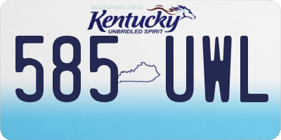 KY license plate 585UWL