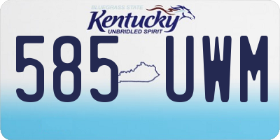 KY license plate 585UWM