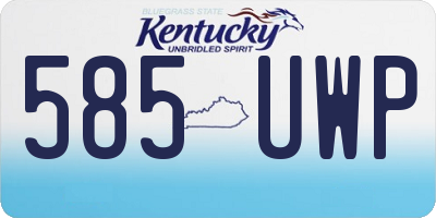 KY license plate 585UWP