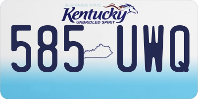 KY license plate 585UWQ