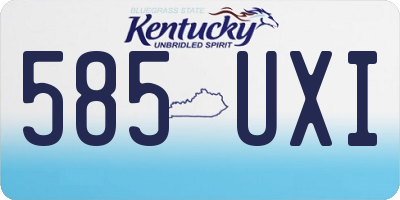 KY license plate 585UXI
