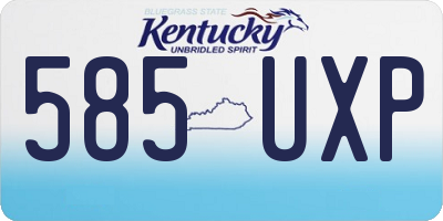 KY license plate 585UXP