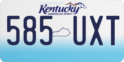 KY license plate 585UXT