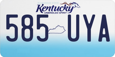 KY license plate 585UYA