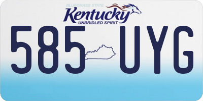 KY license plate 585UYG