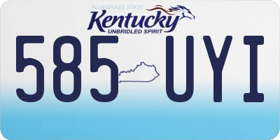 KY license plate 585UYI