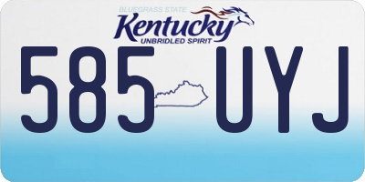 KY license plate 585UYJ