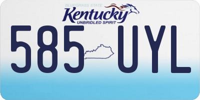 KY license plate 585UYL