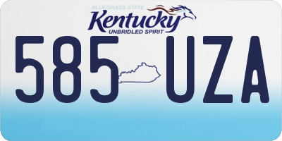 KY license plate 585UZA