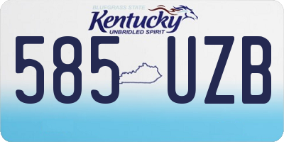 KY license plate 585UZB