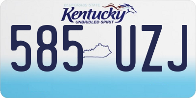 KY license plate 585UZJ