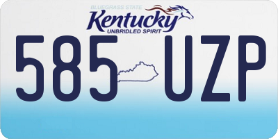 KY license plate 585UZP