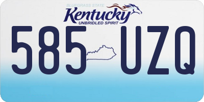 KY license plate 585UZQ