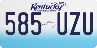 KY license plate 585UZU