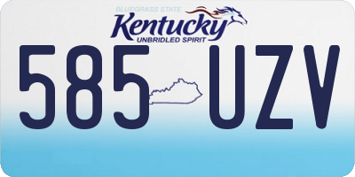 KY license plate 585UZV